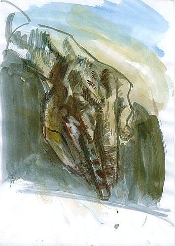 Hand, watercolor on paper, 21x29cm, 2002