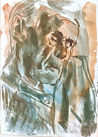  Grandfather, watercolor on paper, 21x29cm, 2002