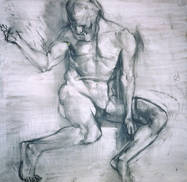 Untitled, charcoal on paper, 100x100cm, 1998