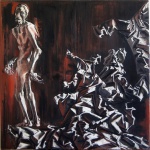 The last breath, Holocaust, 100x100cm, oil on canvas, 2014