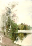 Landscape, watercolor on paper, 21x29cm, 2011