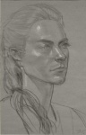 Adeleide, pencil and chalk on paper, 21x29cm, 2006