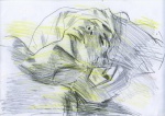  Sketch, pencil and crayon on paper, 29x21cm, 2002